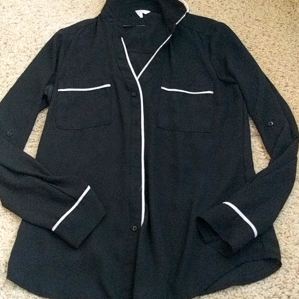 Candie's Black Button Down